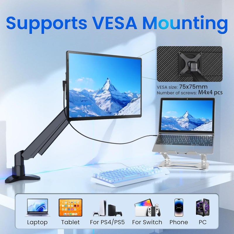 Aouker Portable Monitor for Laptop - Laptop Screen Extender HDMI USB C Travel External Display with Stand Gaming Monitor for PC MAC Switch Phone Computer Xbox PS4/5 - D1 - Image 4